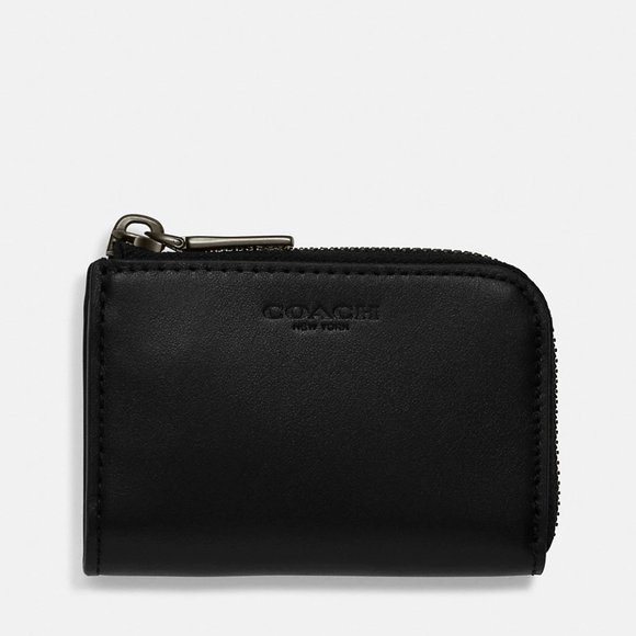 ❤️ Coach Basic L Zip Card Case Black - Picture 2 of 8
